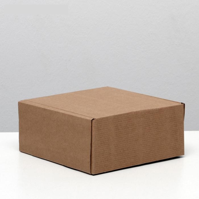 Коробка самосборная, без окна, крафт, 19 х 18 х 8,5 см