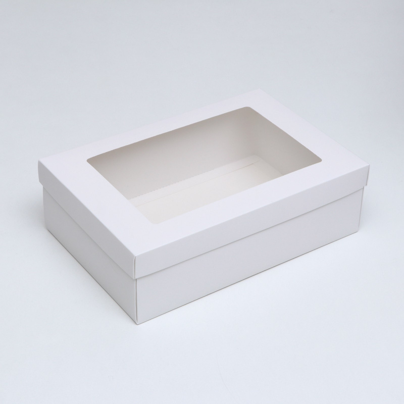 Коробка складная «Белая», с окном 30 х 20 х 9 см