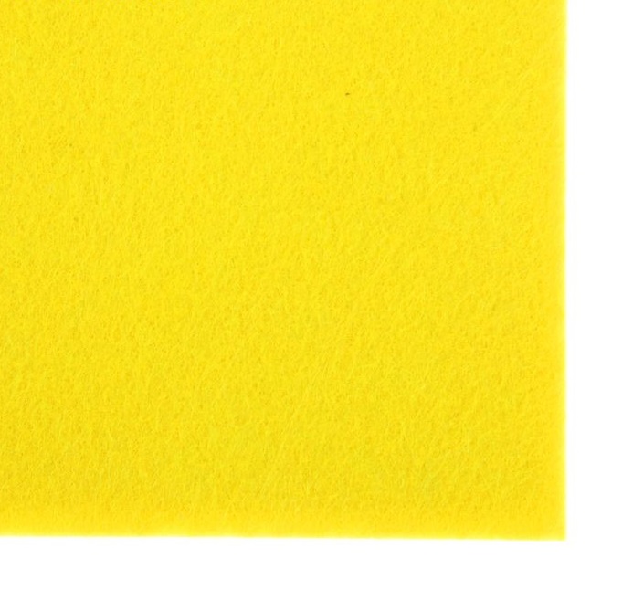 Фетр клеевой жёсткий "Желтый" 1 мм формат А4