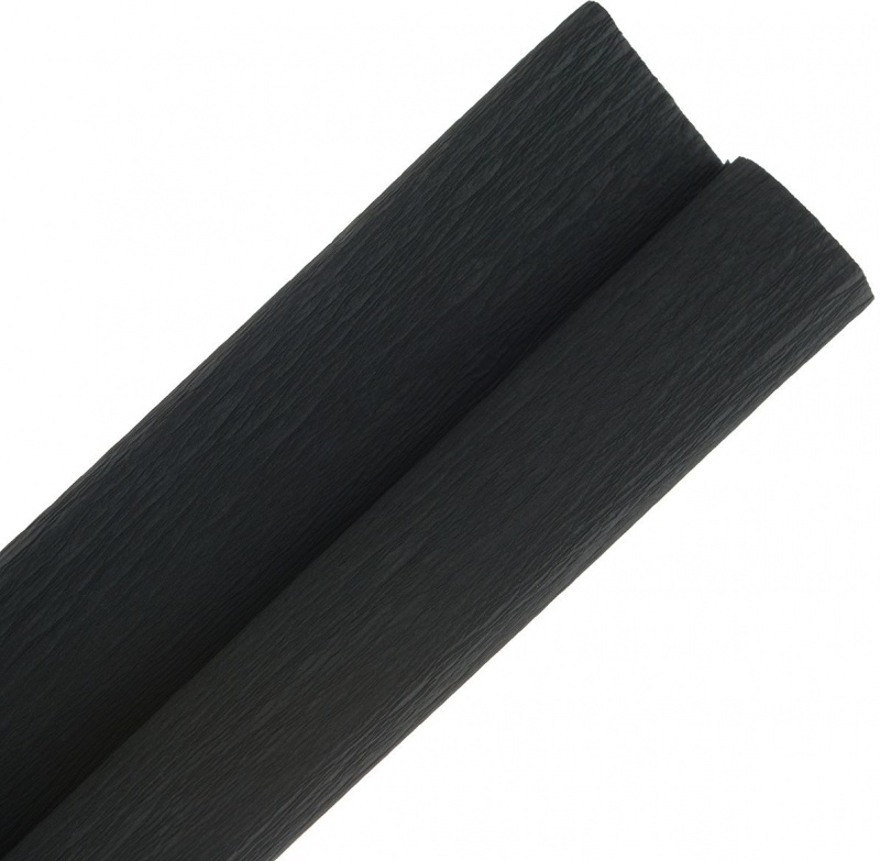 Крепированная бумага 50 см*2 м, черный №800