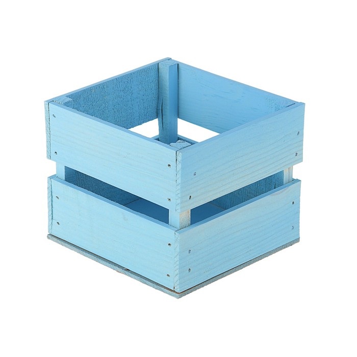 Ящик реечный нежно-голубой, 11 х 12 х 9 см