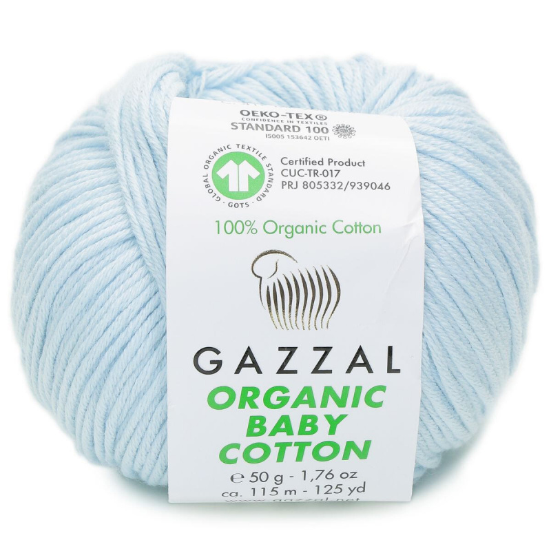 Пряжа Gazzal Organic Baby Cotton (417) 100% хлопок 50гр/115м