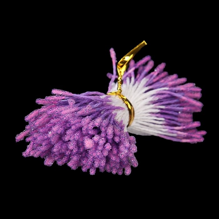 Тычинки для искусственных цветов "Пушистые ярко-фиолетовые" длина 6 см (набор 170 шт)