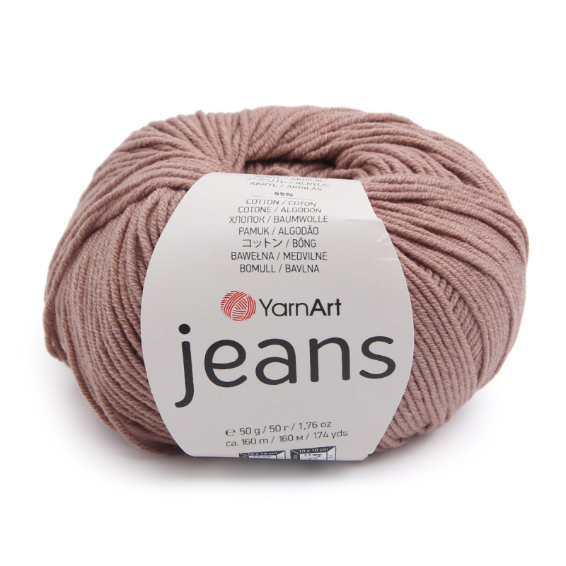 Пряжа YarnArt 'Jeans' 50гр 160м (55% хлопок, 45% полиакрил) (71 какао)