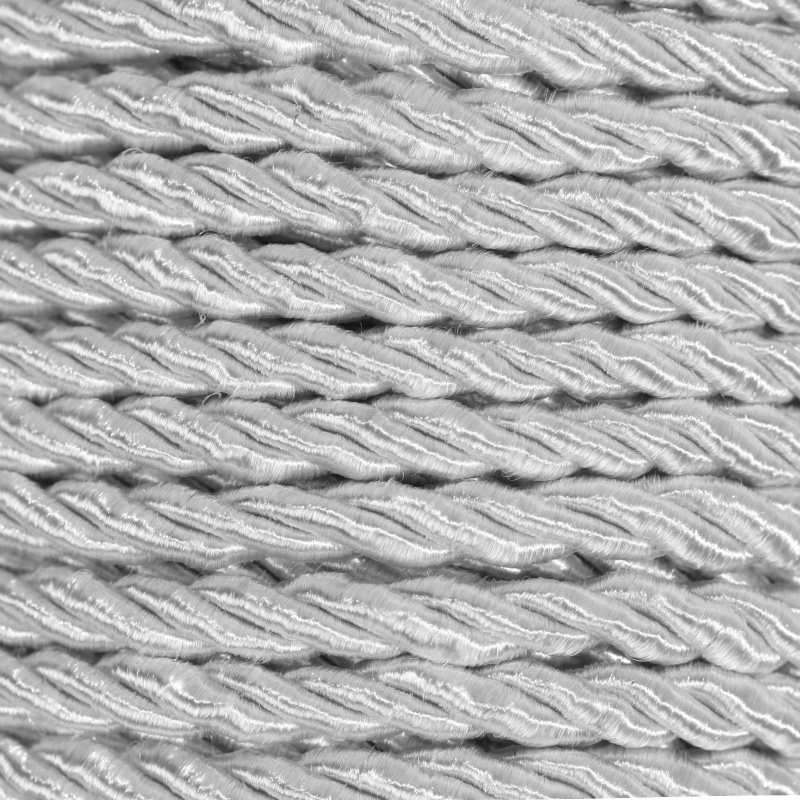 Шнур витой, d = 3 мм, цвет серебряный