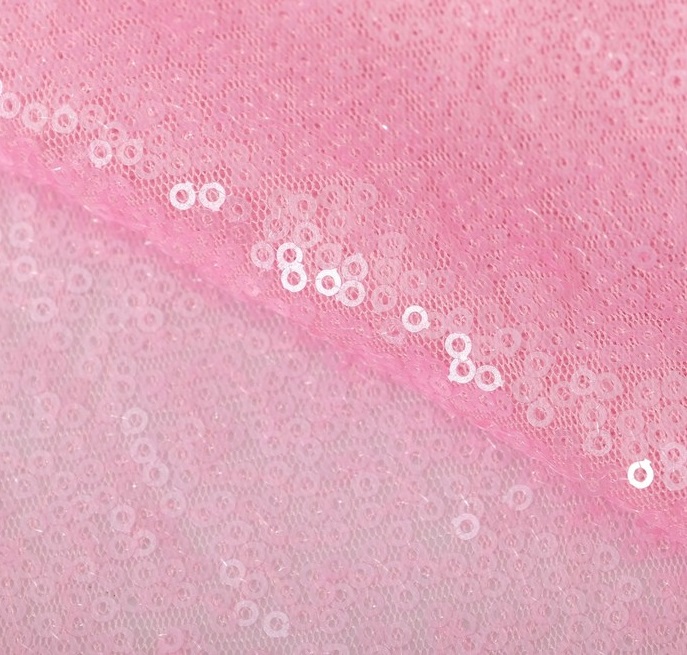 Ткань для пэчворка «Пастельно‒розовая» пайетки, 33 × 33 см