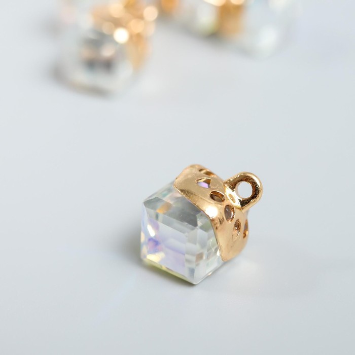 Декор для творчества стекло "Куб-кристалл" МИКС 0,8х0,8 см