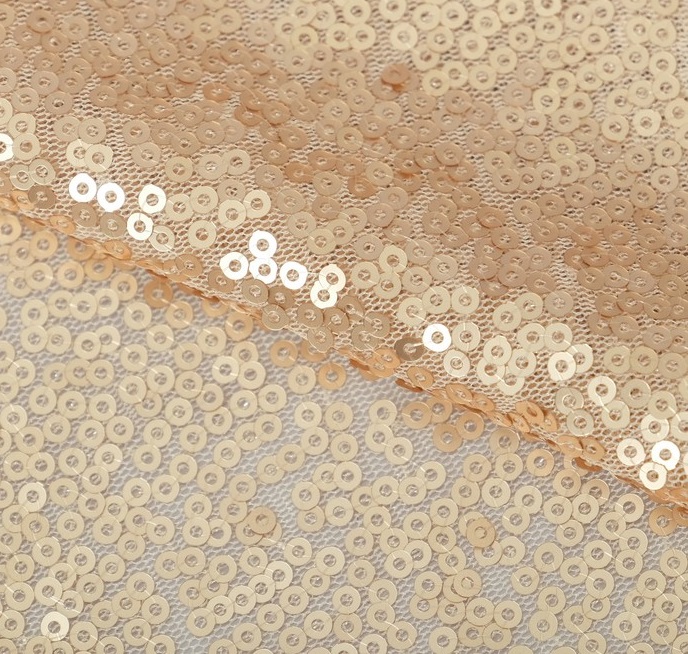Ткань для пэчворка «Матово‒золотая» пайетки, 33 × 33 см
