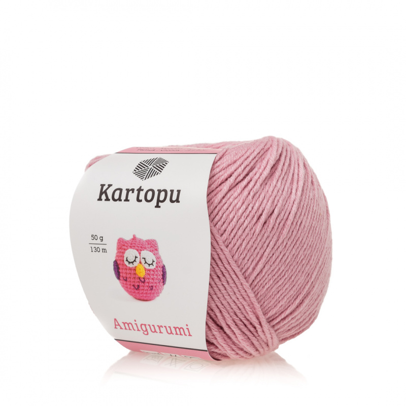 Пряжа Kartopu Amigurumi 49% хлопок, 51% акрил, 50гр/130м, цвет: К763 (розовый)