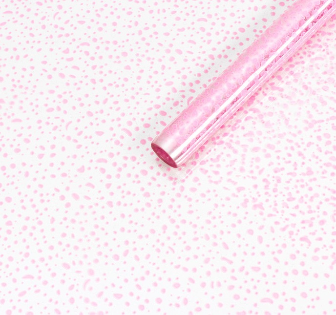Пленка для цветов "Мошка", розовая, 0,7 х 7,6 м, 40 мкм, 200 г
