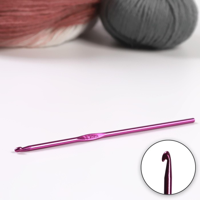 Крючок для вязания, d = 3,5 мм, 15 см