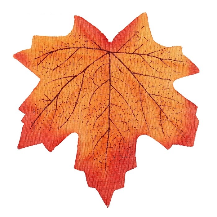 Декор «Осенний лист», оранжевый цвет (5шт.)