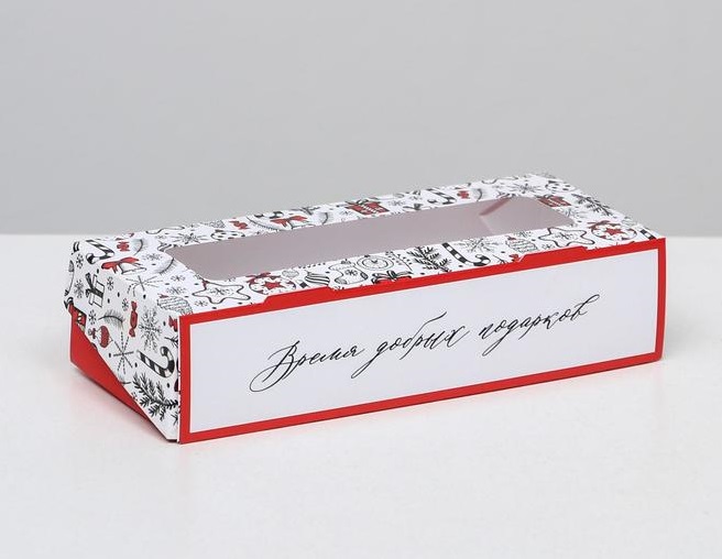 Коробка складная «Время добрых подарков», 17 × 7 × 4 см