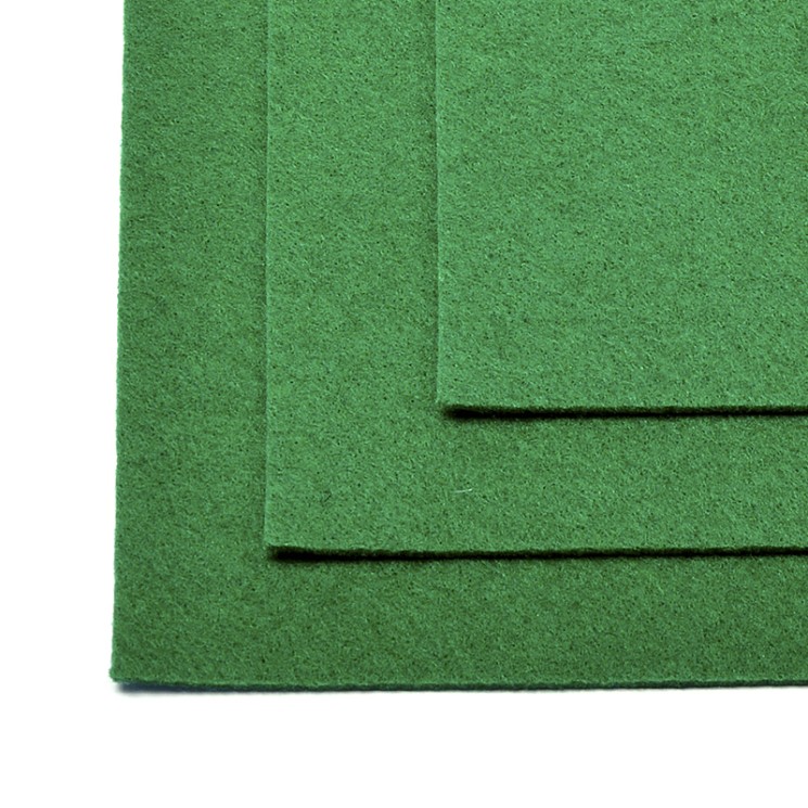 Фетр листовой мягкий IDEAL 1мм 20х30см цв.672 зеленый