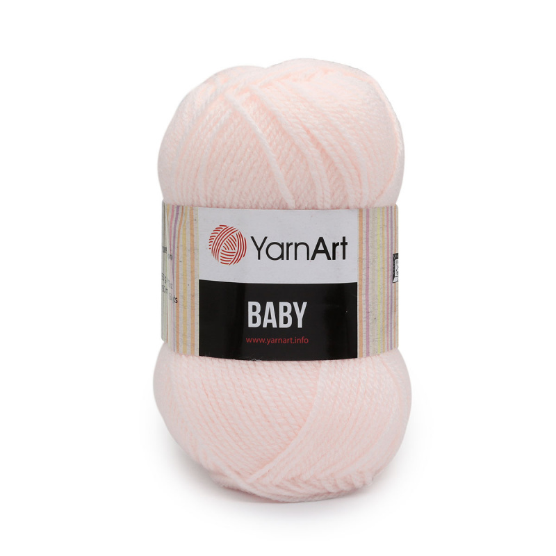 Пряжа YarnArt 'Baby' 50гр 150м (100% акрил) (853 бледно-розовый)
