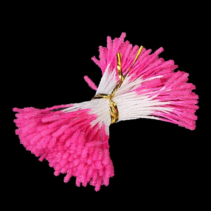 Тычинки для искусственных цветов "Пушистые розовые" длина 6 см (набор 170 шт)