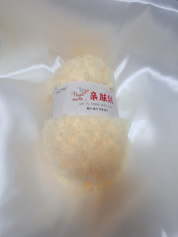 Пряжа фактурная (Китай) 100% полиэстер 50 гр, цвет: жёлтый