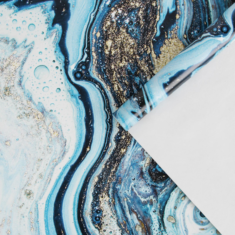 Бумага упаковочная глянцевая «Мрамор», 50 × 70 см