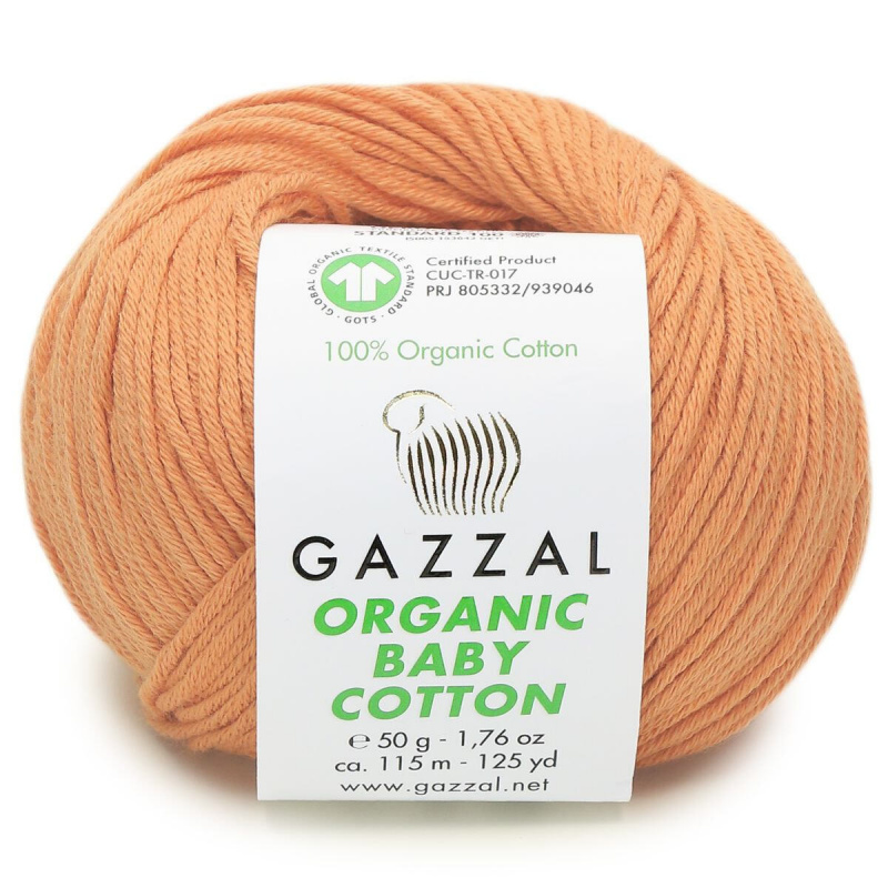 Пряжа Gazzal Organic Baby Cotton (438) 100% хлопок 50гр/115м