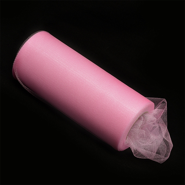 Фатин средней жесткости в шпульках блестящий,100% нейлон, шир.150мм цв.05 розовый