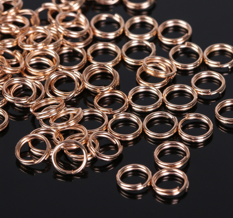 Кольцо соединительное двойное 0,6 мм, цвет золото (10 шт.)