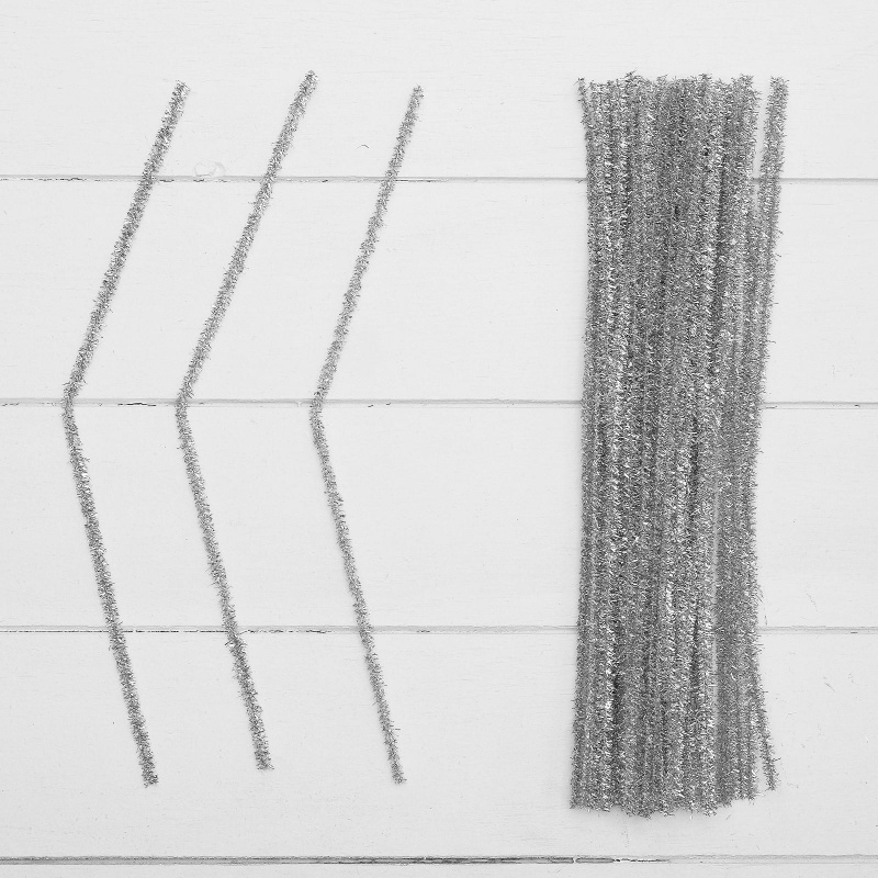 Проволока с ворсом для поделок «Блеск», размер 1 шт: 30×0,6 см, цвет серебро