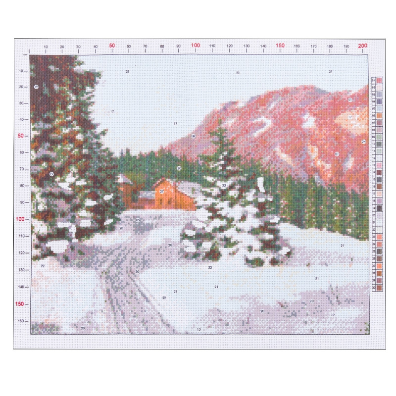 Канва для вышивания с рисунком «Бессонов. Зимний пейзаж», 47 х 39 см