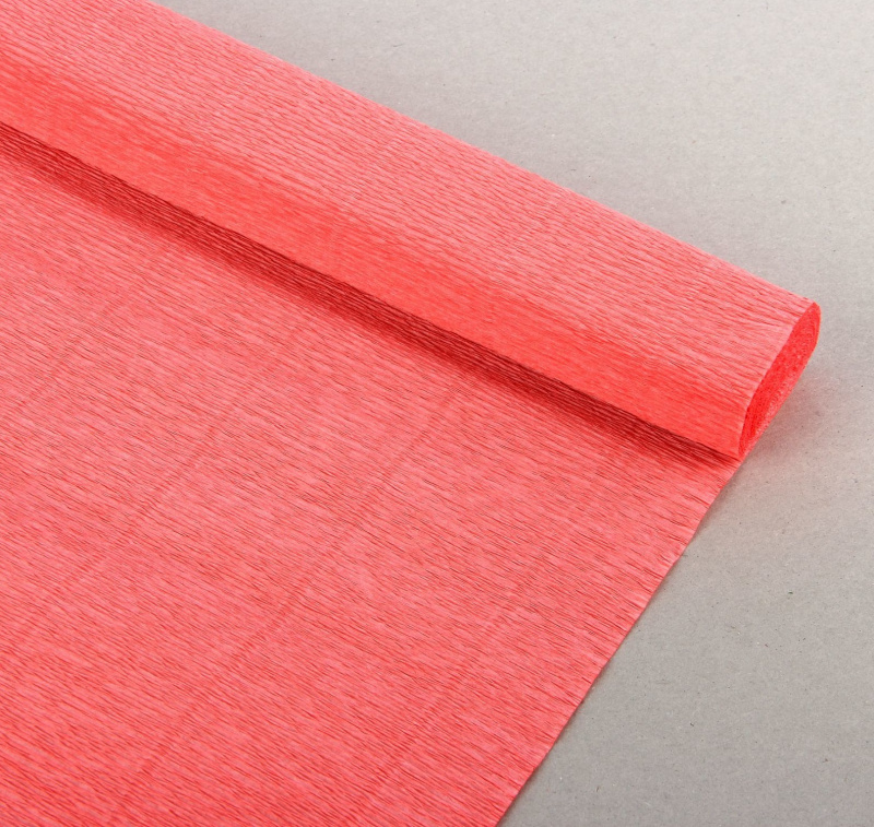 Бумага гофрированная Cartotecnica Rossi, розовая, персиковая 901, 0,5 х 2,5 м
