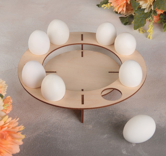 Подставка для пасхального кулича и яиц, 24×24×4 см