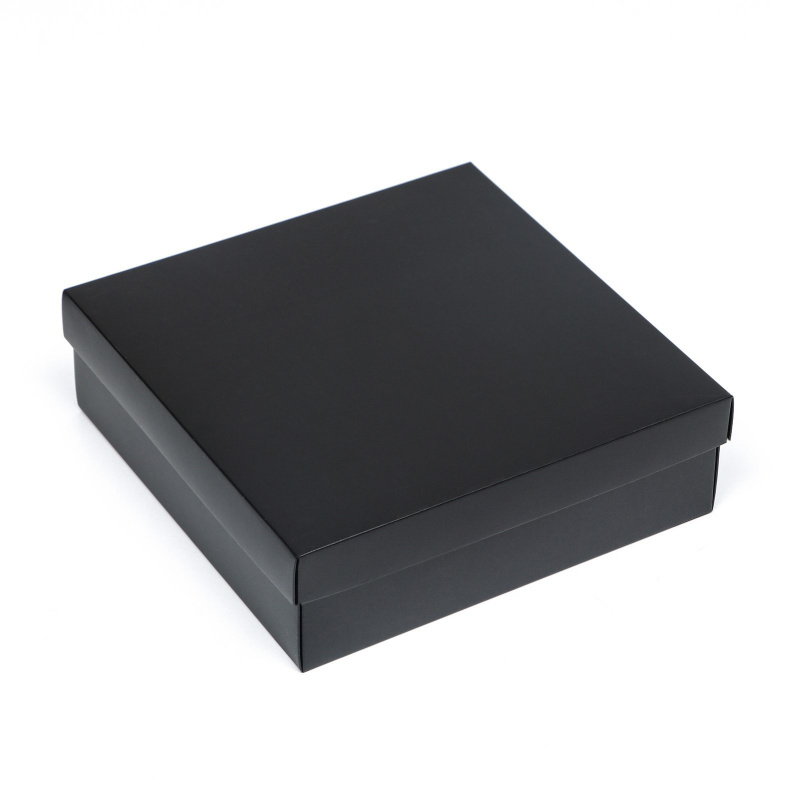 Коробка складная, крышка-дно, чёрная, 20 х 20 х 6 см