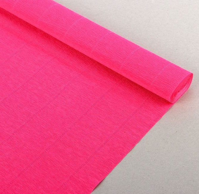 Бумага гофрированная Cartotecnica Rossi, ярко-розовая, 951, 50 см х 2,5 м, 140г