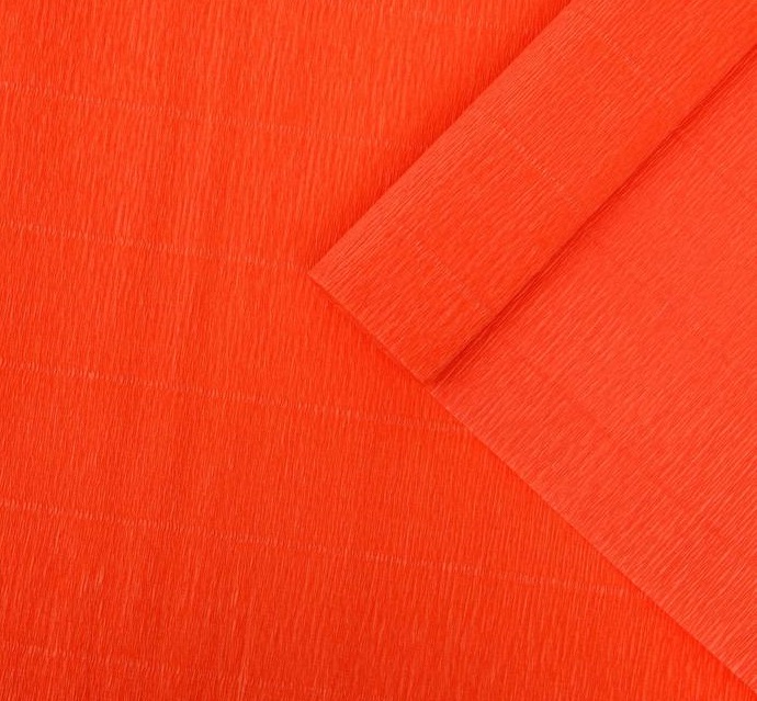 Бумага гофрированная Cartotecnica Rossi, оранжевая 981, 0,5 х 2,5 м