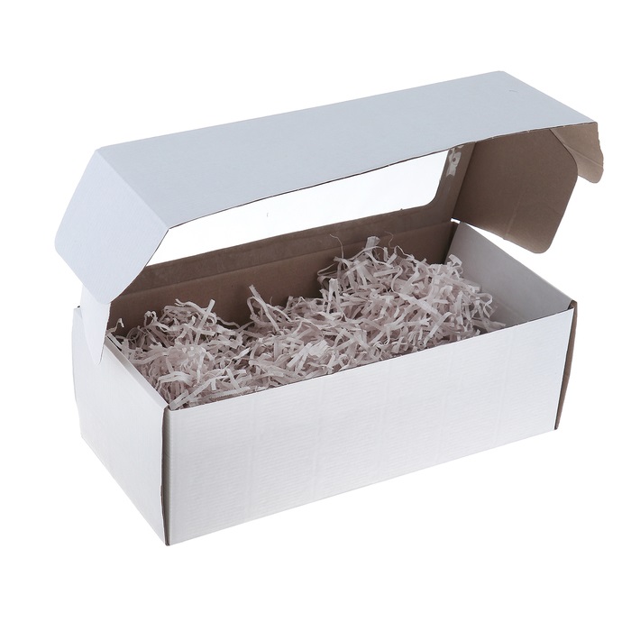 Коробка самосборная бесклеевая, крафт, белая, 16 х 35 х 12 см