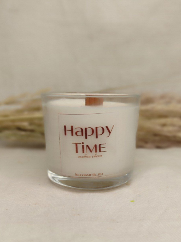 Соевая свеча "Happy Time" в стакане