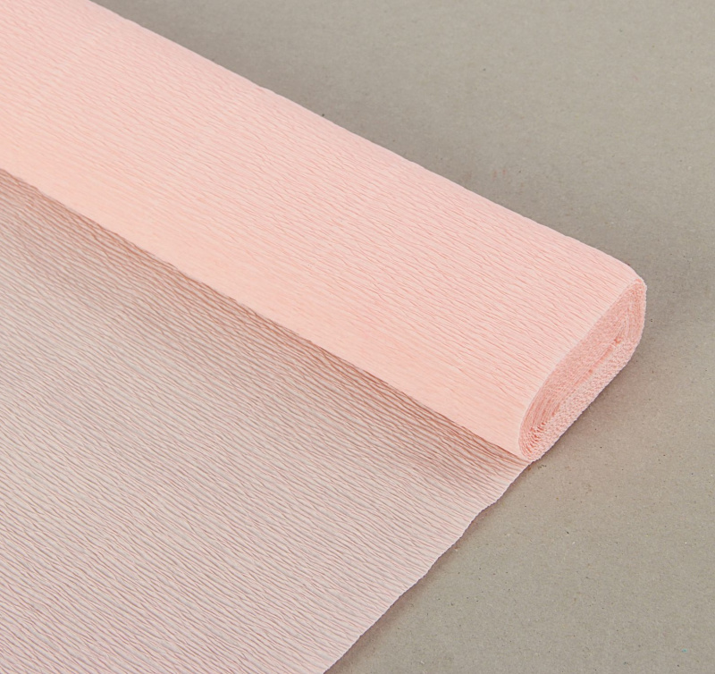 Бумага гофрированная Cartotecnica Rossi, светло-розовая 969, 0,5 х 2,5 м