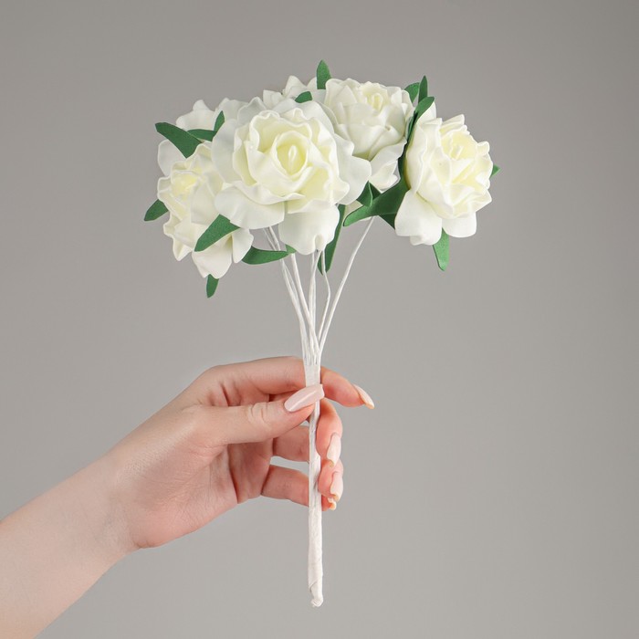 Букет "Роза" 7 цветков, белый
