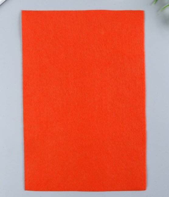 Фетр листовой мягкий IDEAL 1мм 20х30см цв.оранжевый