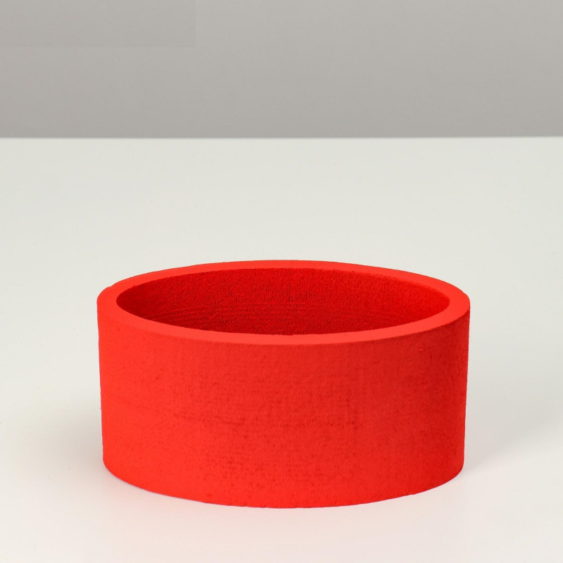 Пенобокс 20×10×10 см кашпо для цветов и подарков "Овал", красный