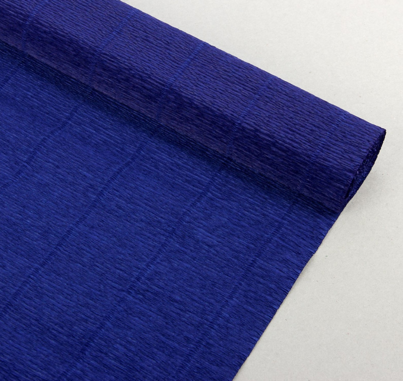 Бумага гофрированная Cartotecnica Rossi, тёмно-синяя 955, 0,5 х 2,5 м
