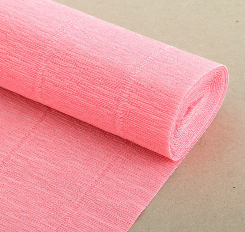 Бумага гофрированная Cartotecnica Rossi, светло-розовая 549, 0,5 х 2,5 м
