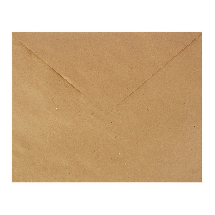 Конверт почтовый крафт С6 114х162мм, треугольный клапан, клей, 90г/м2