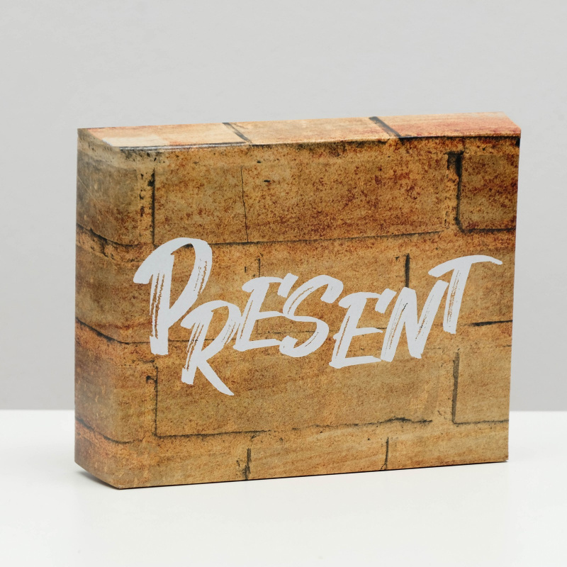 Коробка крышка-дно "Present", без окна, 18 х 15 х 5 см