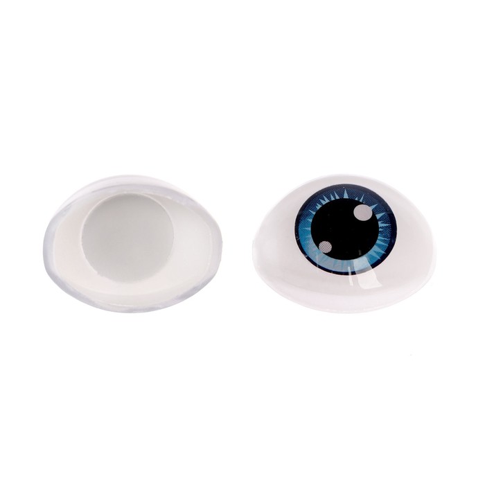 Глаза, размер 1 шт: 15,2×20,6 мм, цвет серо-голубой