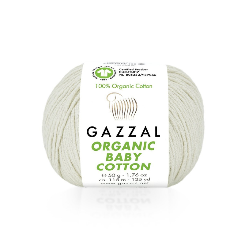 Пряжа Gazzal Organic Baby Cotton (436) 100% хлопок 50гр/115м