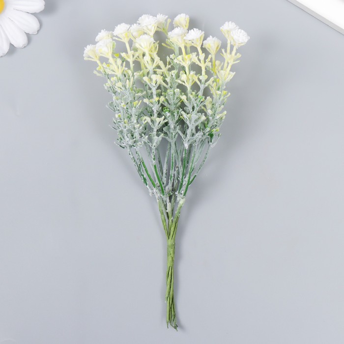 Цветы для декорирования "Гвоздика Шабо" белый 1 букет=6 головок 17 см