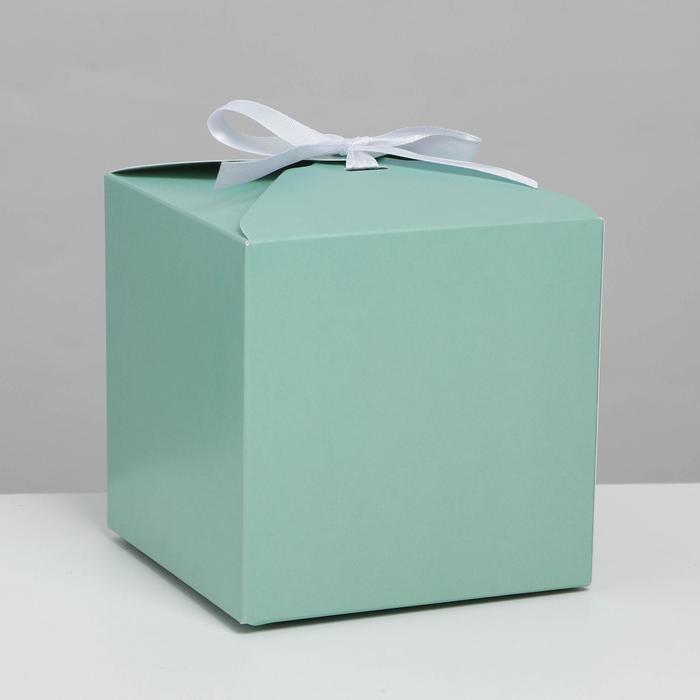 Коробка складная «Мята», 12 × 12 × 12 см
