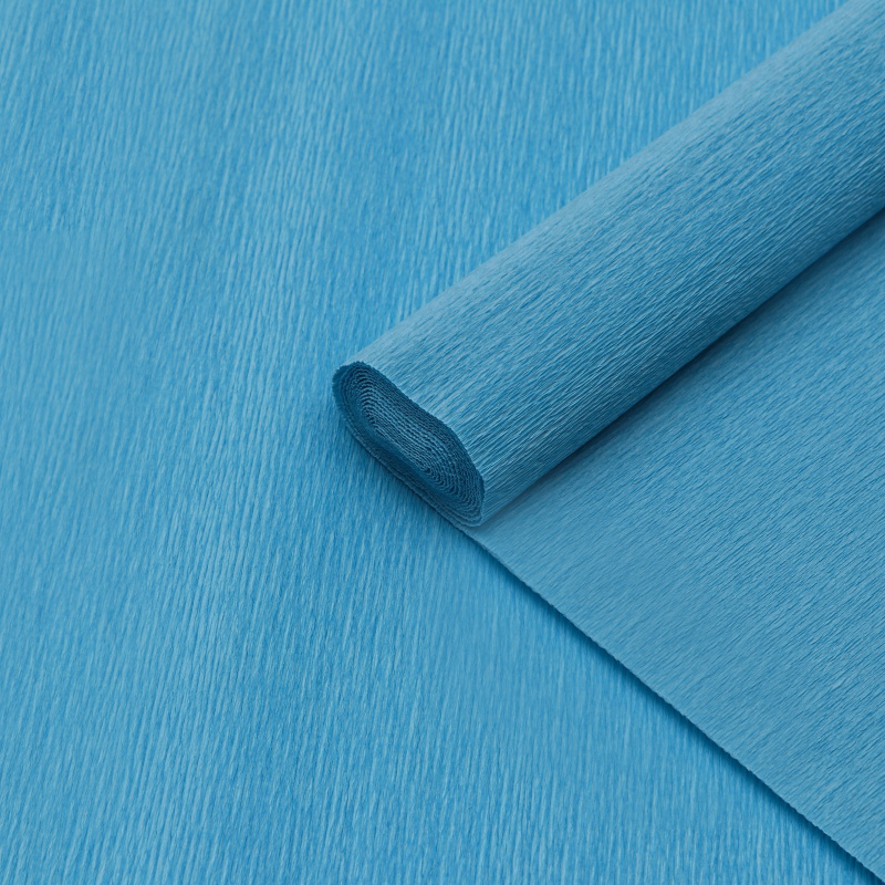 Бумага гофрированная Cartotecnica Rossi, небесная, голубая 556, 0,5 х 2,5 м