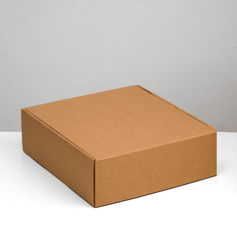 Коробка самосборная, крафт, 29,5 х 28,5 х 9,5 см