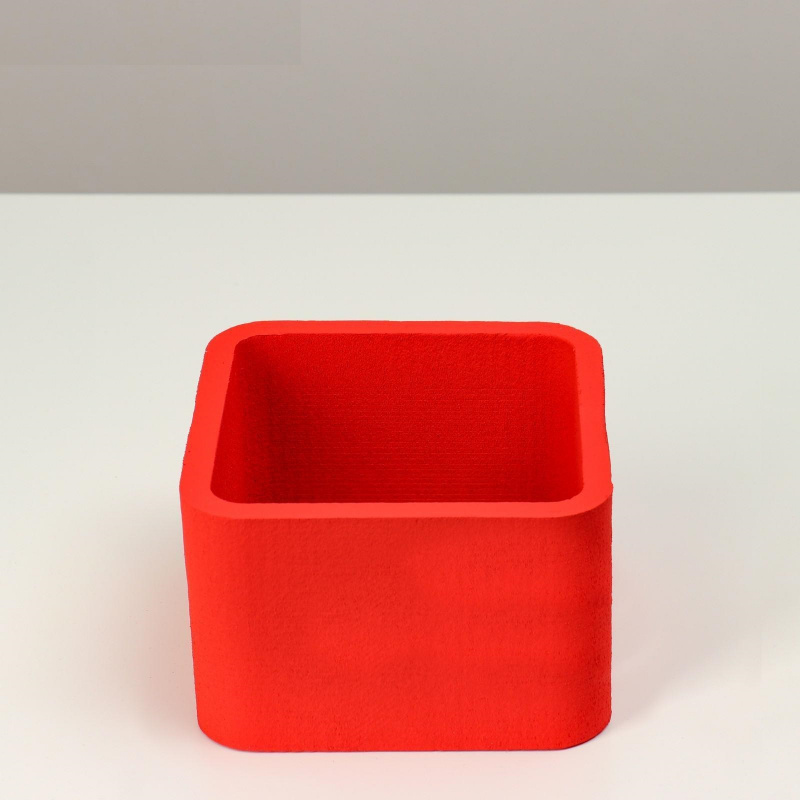 Пенобокс 16×16×10 см кашпо для цветов и подарков "Квадрат", красный