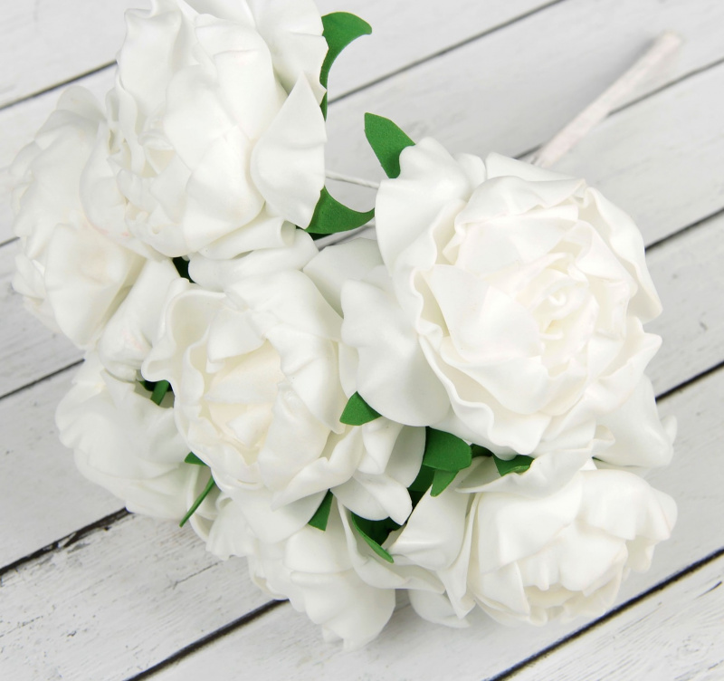 Букет "Объёмный цветок" 7 цветков, белый